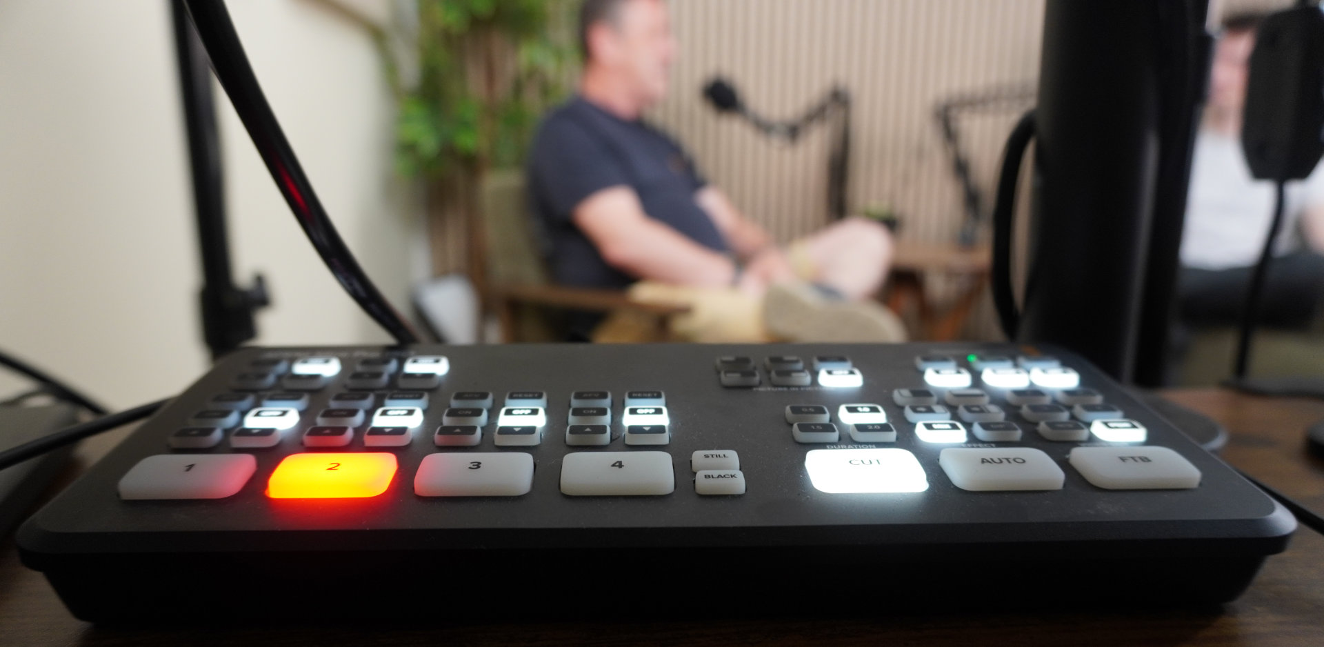 ATEM Mini Pro ISO set to camera 2 podcasting