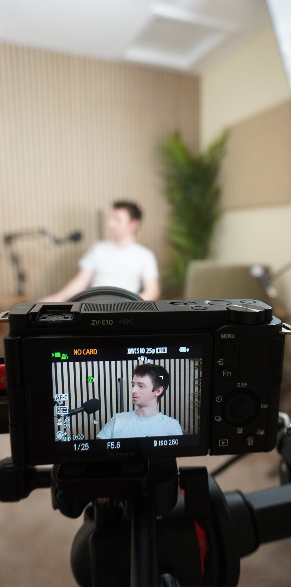 Churchside podcast recording view through camera Churchside podcast recording view through camera